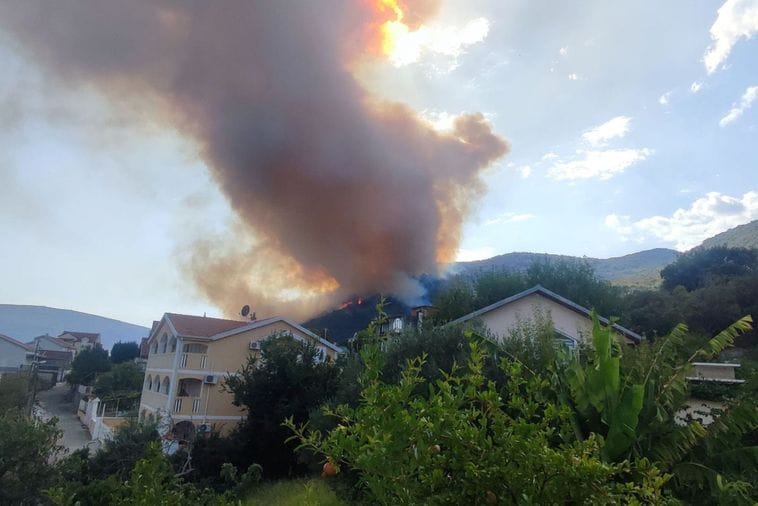 Veliki požar kod Herceg Novog; Ćirović: Situacija jako loša, ugrožene kuće