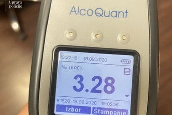Policija uhapsila dvije osobe: Cetinjanin završio u zatvoru, vozio sa 3.28 promila