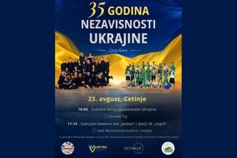 Na Cetinju proslava 35 godina nezavisnosti Ukrajine: Zajedno u Crnoj Gori