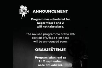 Džada film fest otkazuje program danas i sjutra zbog Dana žalosti