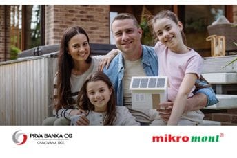 Prva banka CG i Mikromont d.o.o. Kredit za energetski efikasan dom uz 0% kamate Prva banka CG i Mikromont d.o.o. Kredit za energetski efikasan dom uz 0% kamate