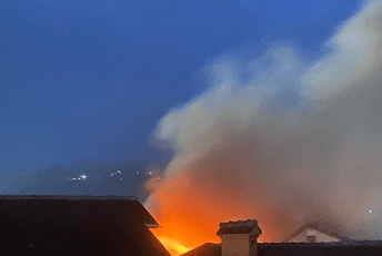 Podgorica: Na Starom Aerodromu vatra zahvatila krov kuće