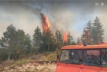 Požari na više lokacija u Pljevljima: Zatražena intervencija avijacije