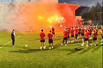 Vatrena atmosfera: Pogledajte u kakvom su ambijentu 'sokoli' odradili trening u Danilovgradu (VIDEO)