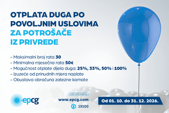 EPCG pokrenula akciju za privredu: Dug za struju mogu platiti na 30 rata EPCG pokrenula akciju za privredu: Dug za struju mogu platiti na 30 rata