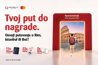 Prva banka CG pokreće veliku nagradnu igru za korisnike Mastercard platnih kartica Prva banka CG pokreće veliku nagradnu igru za korisnike Mastercard platnih kartica