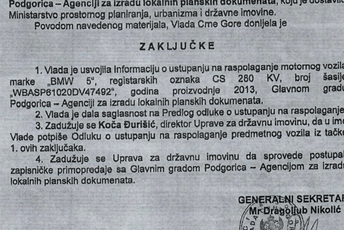 Klikovac: Podgoričko preduzeće rentira prostor u najskupljoj zgradi, dobili BMW od 375 konja...