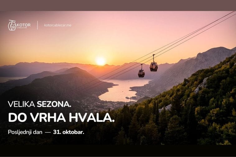 Kotor Cable Car završava sezonu poklonom posjetiocima: 31. oktobra vožnja gondolom i sve atrakcije besplatne Kotor Cable Car završava sezonu poklonom posjetiocima: 31. oktobra vožnja gondolom i sve atrakcije besplatne